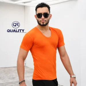 مدل زیرپوش نیم آستین نارنجی مردانه کوالیتی رحیمی